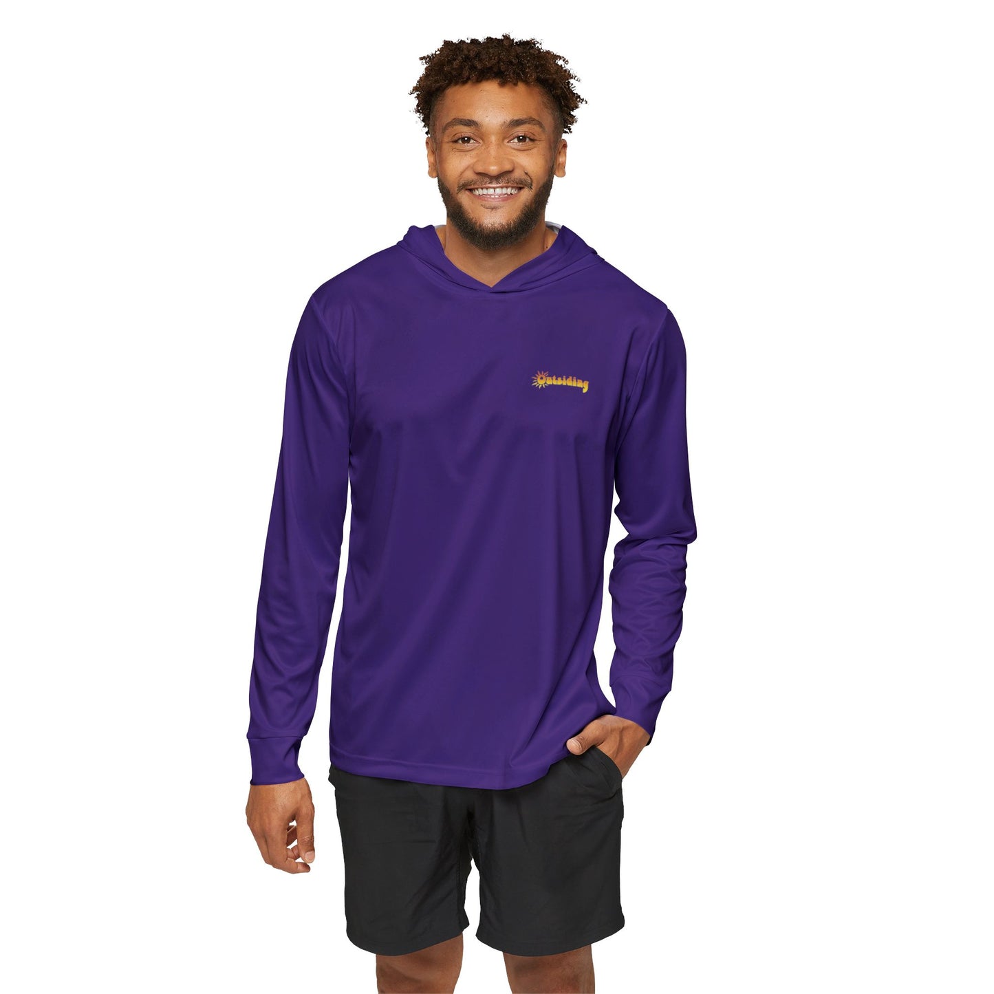 Sporty Sun Protection Hoodie in Purple