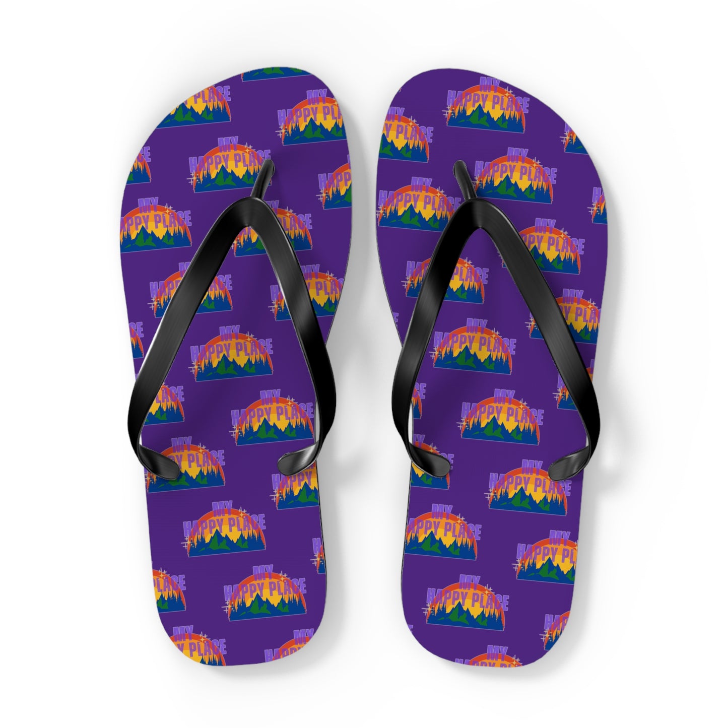 Happy Place Flip Flops in Purple