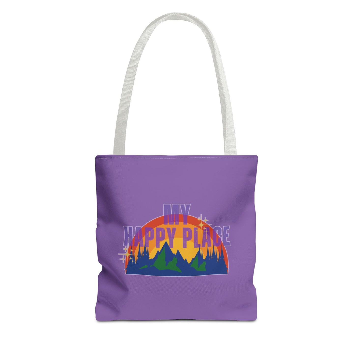 Happy Places Tote Bag in Purple