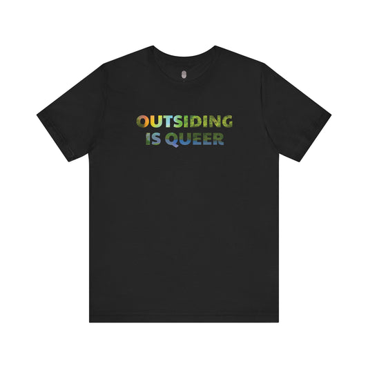 Outsiding Is Queer Tee - Rainbow