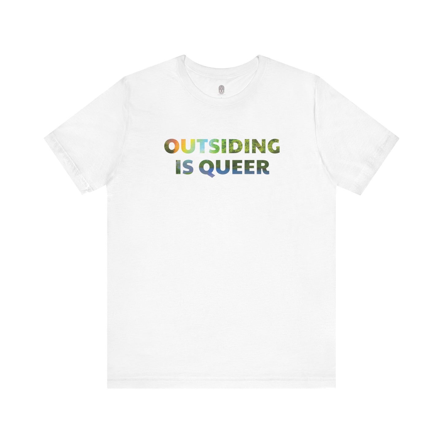 Outsiding Is Queer Tee - Rainbow