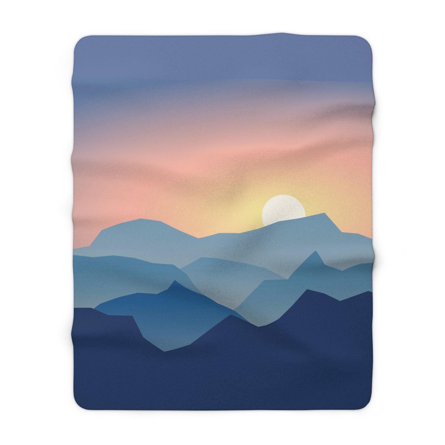 Sunrise Graphic Sherpa Fleece Blanket