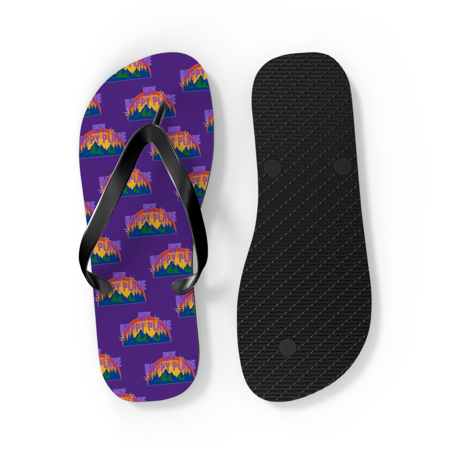 Happy Place Flip Flops in Purple