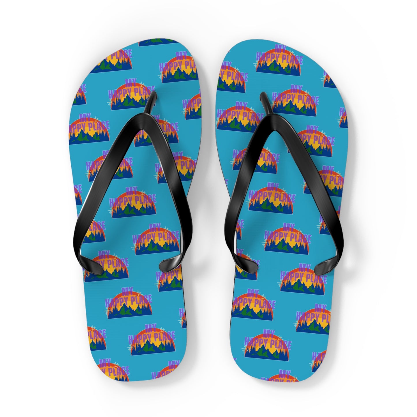 Happy Place Flip Flops in Turquoise