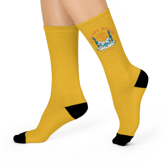 Escape Room Crew Socks in Yellow