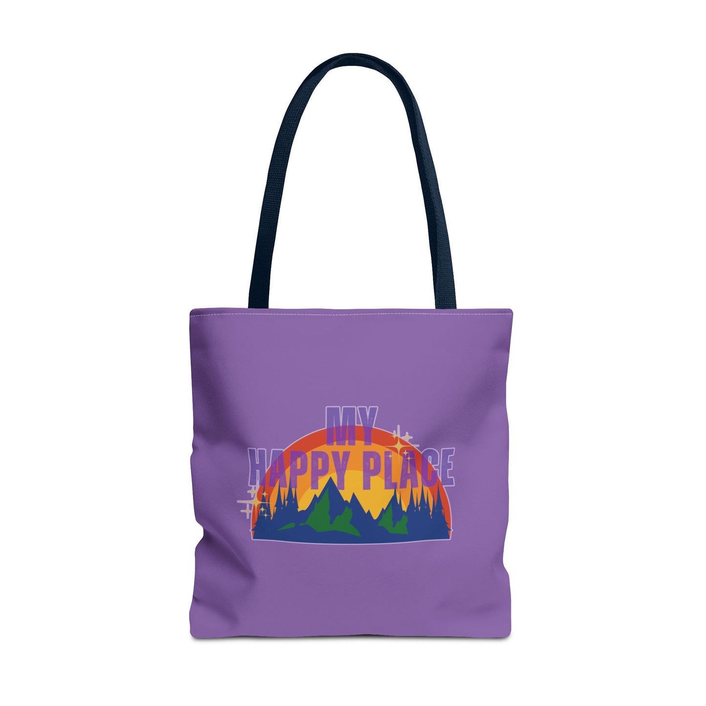 Happy Places Tote Bag in Purple