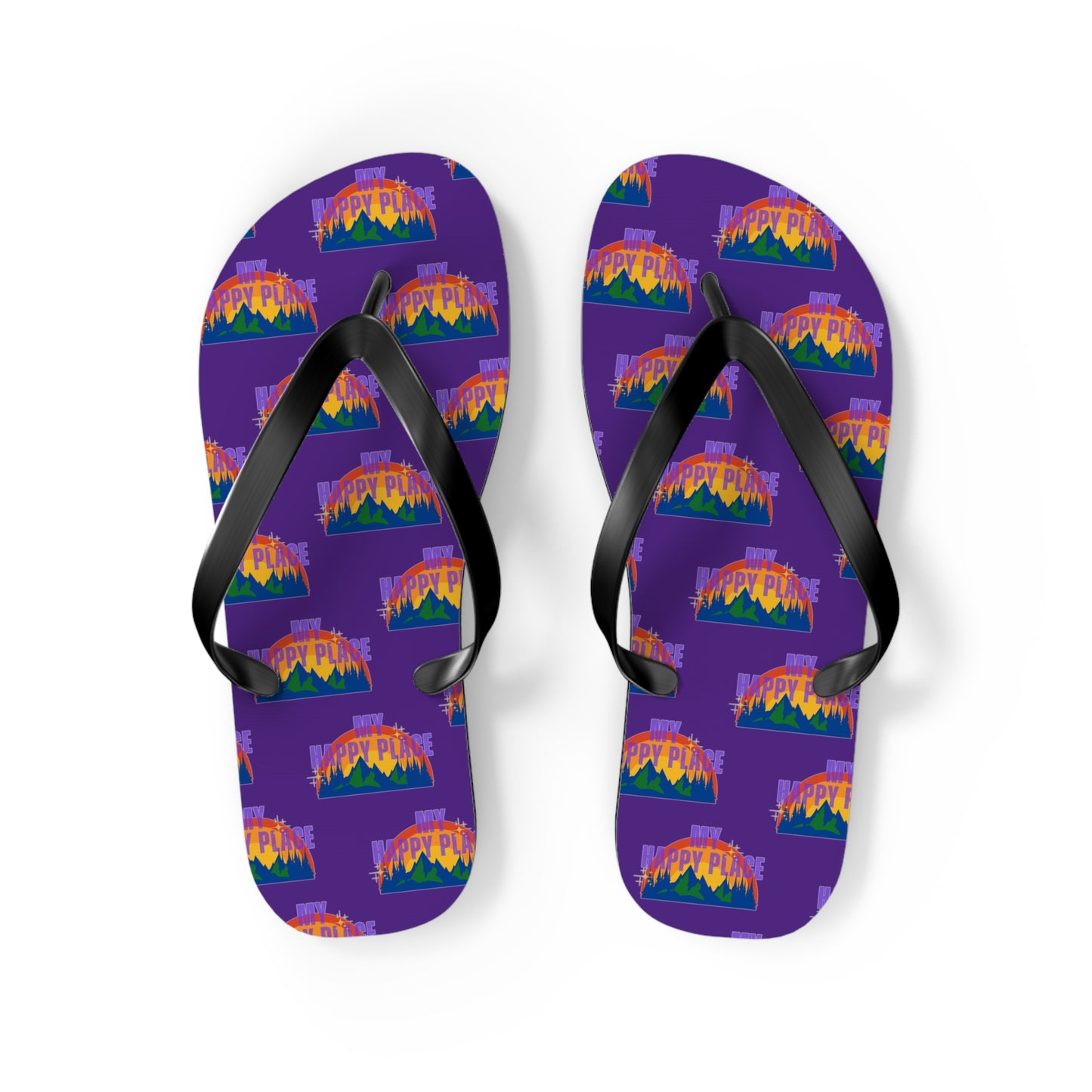 Happy Place Flip Flops in Purple