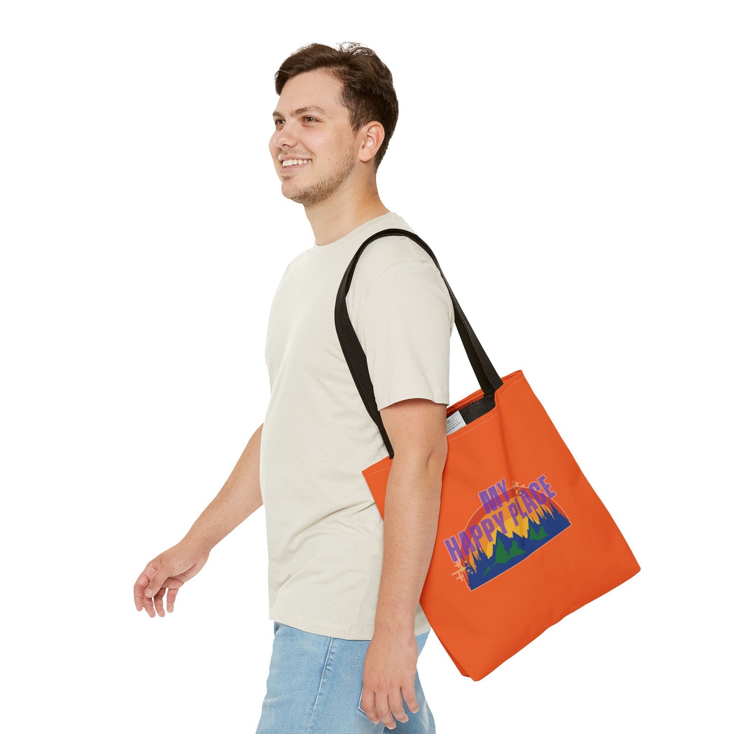 Happy Places Tote Bag - Orange