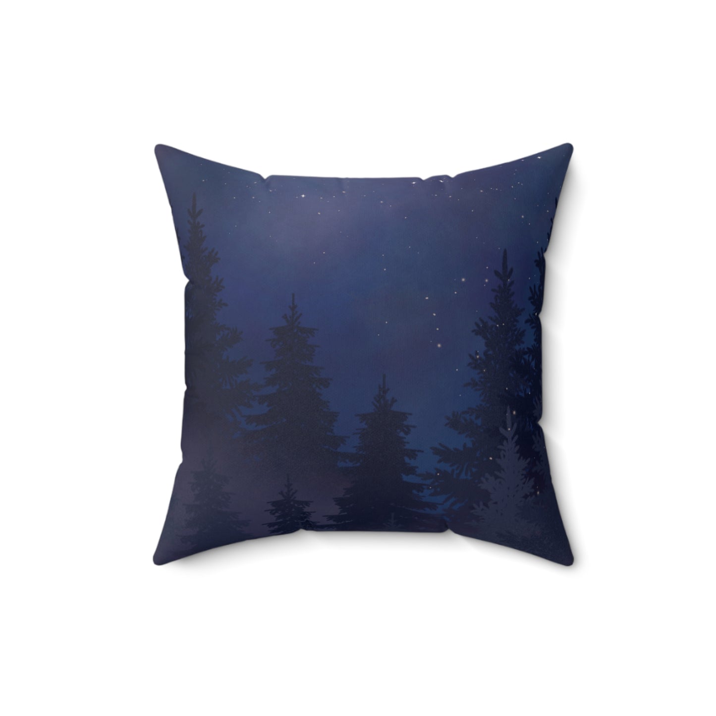 Forest Night Square Pillow