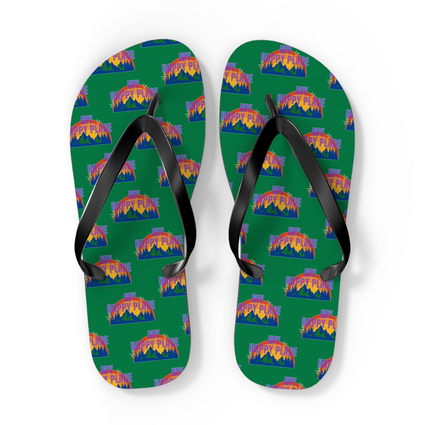 Happy Place Flip Flops in Green