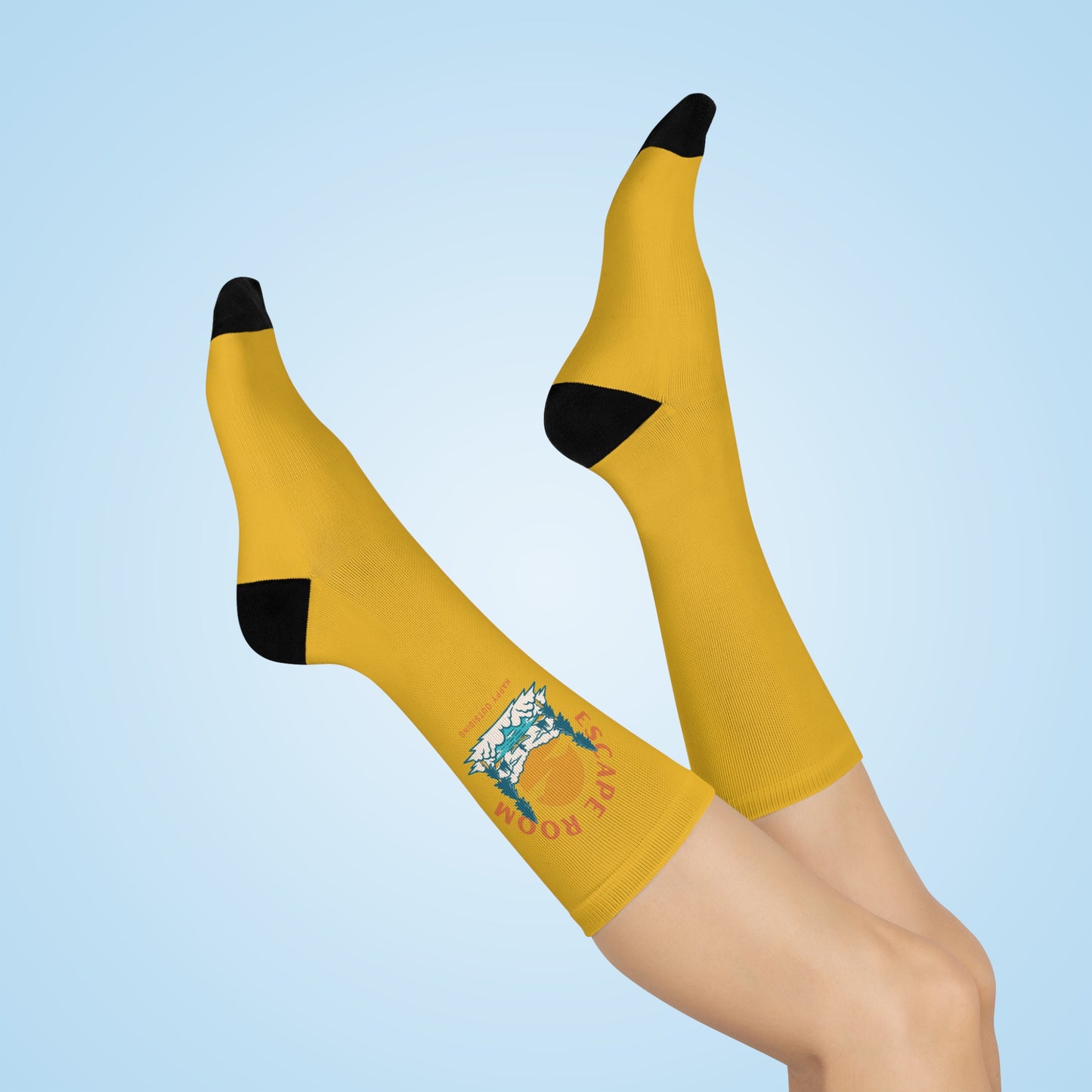 Escape Room Crew Socks in Yellow