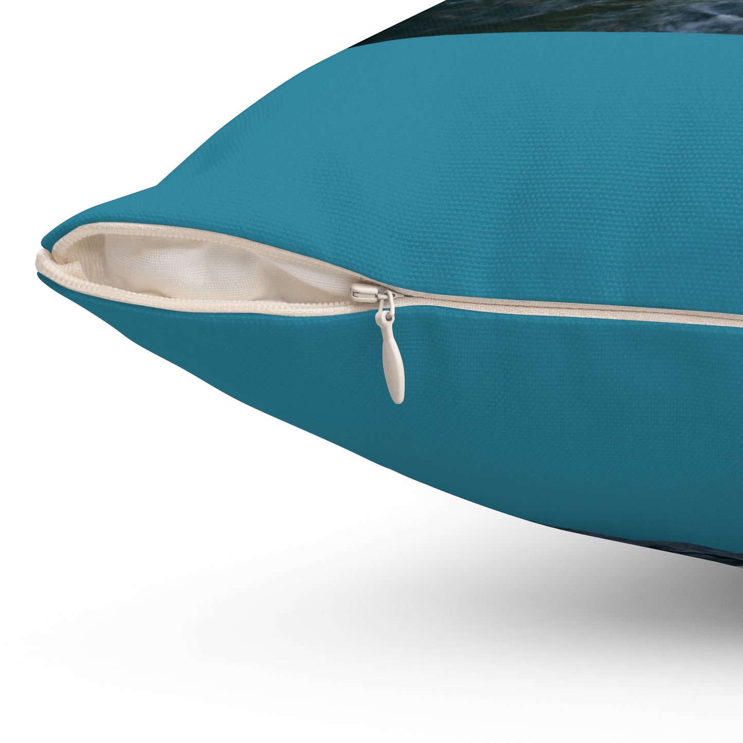 Take A Hike Square Pillow in Teal