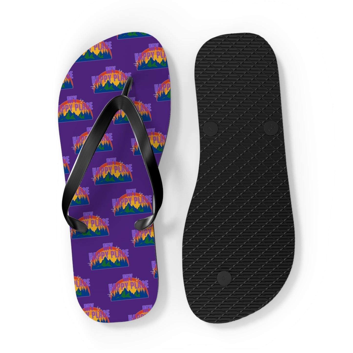 Happy Place Flip Flops in Purple