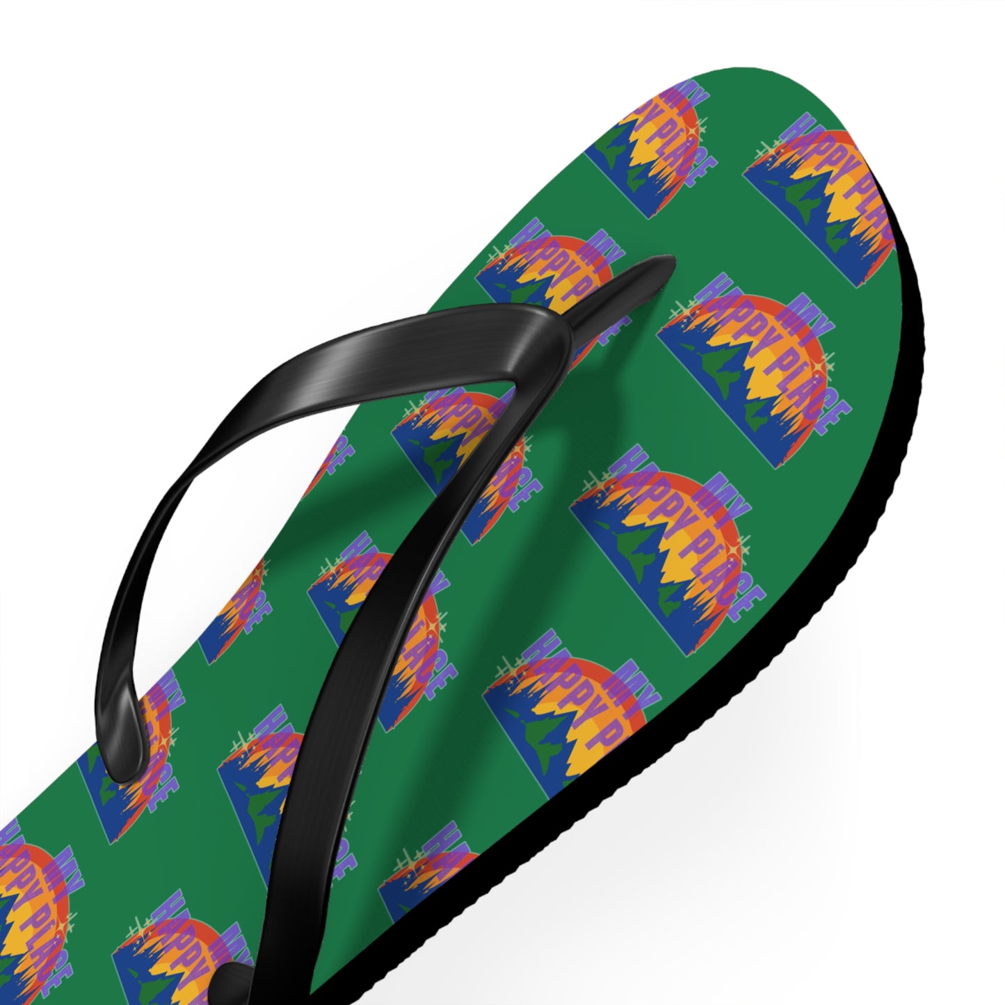 Happy Place Flip Flops in Green