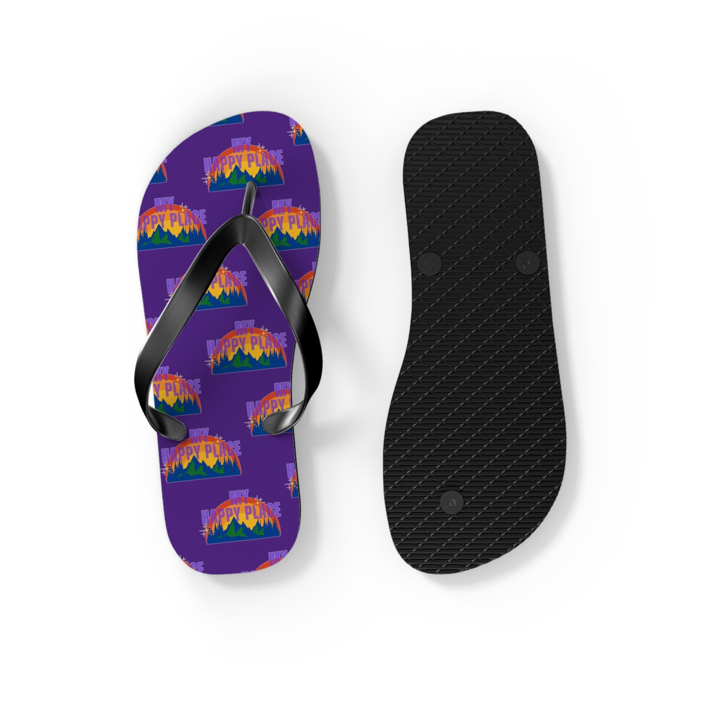 Happy Place Flip Flops in Purple