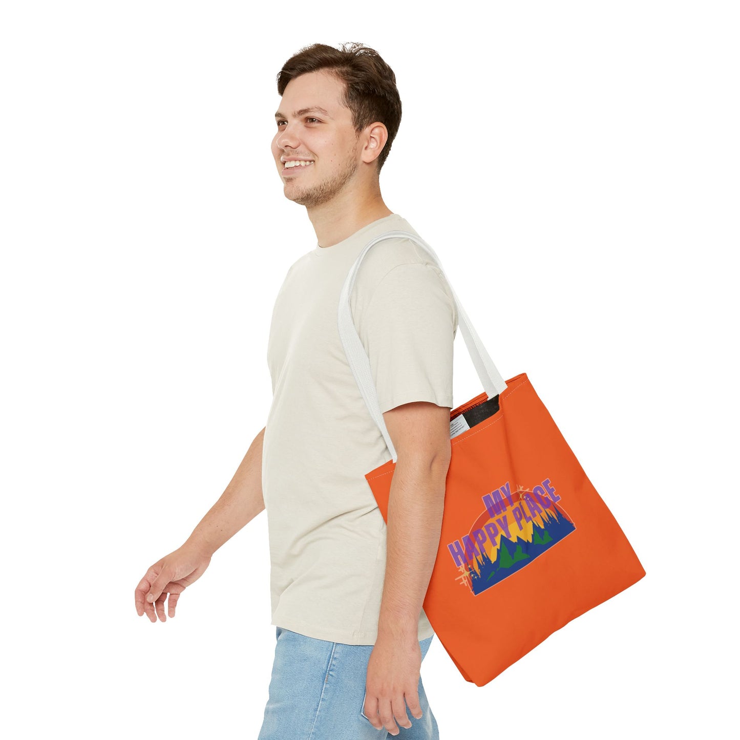 Happy Places Tote Bag - Orange