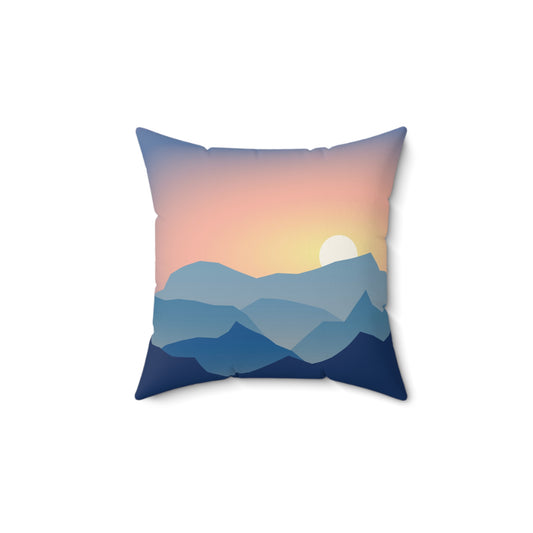 Sunrise Graphic Square Pillow