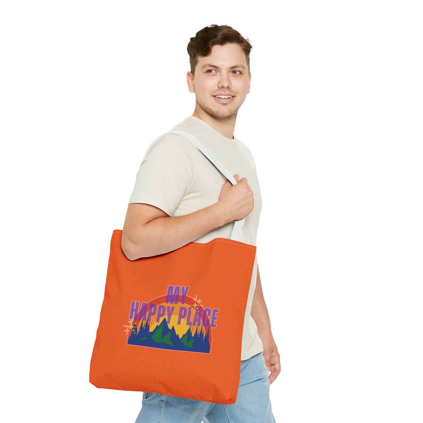 Happy Places Tote Bag - Orange