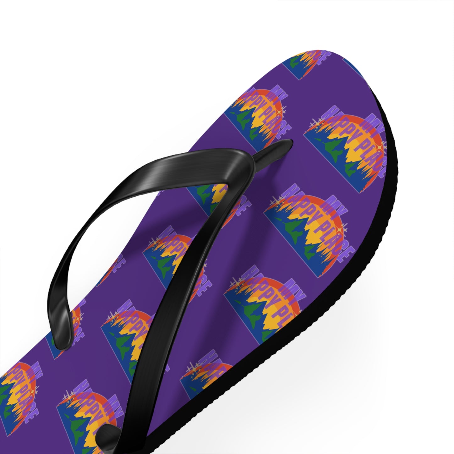 Happy Place Flip Flops in Purple