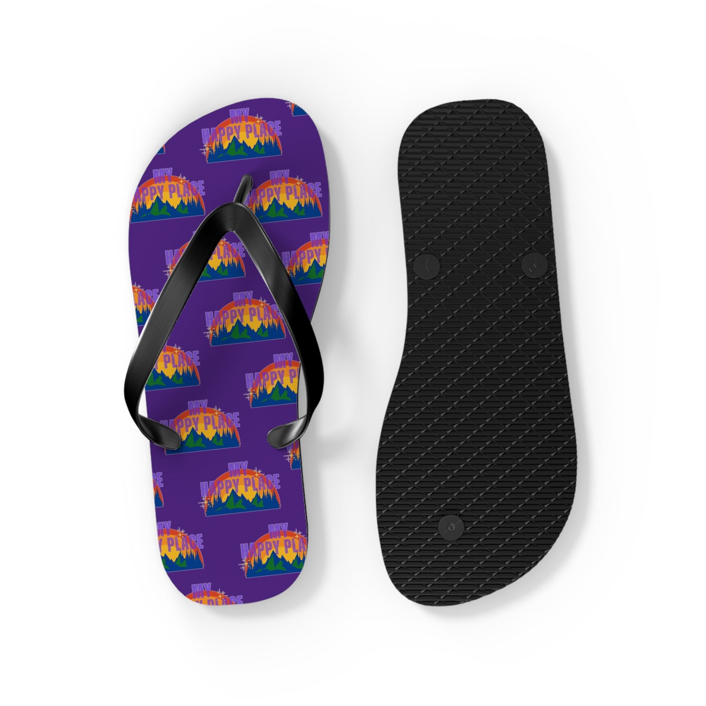 Happy Place Flip Flops in Purple