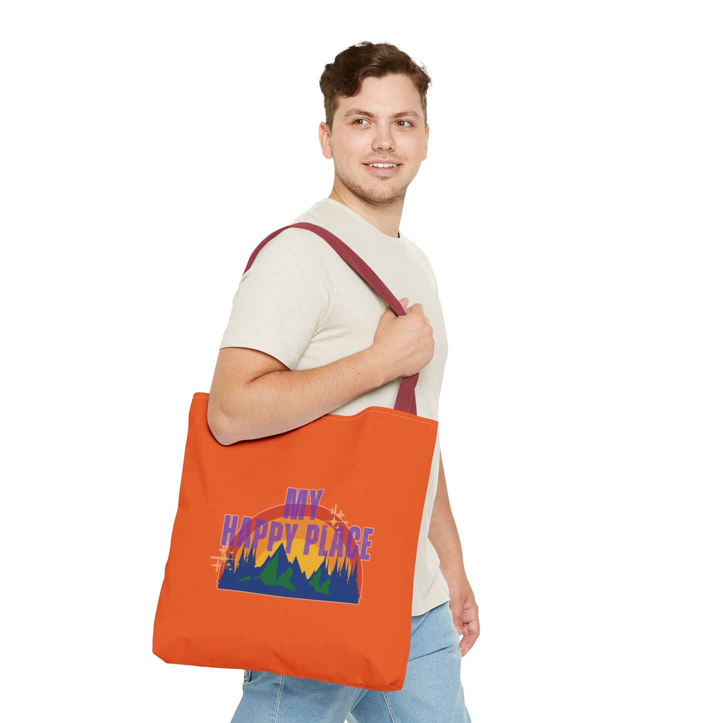 Happy Places Tote Bag - Orange