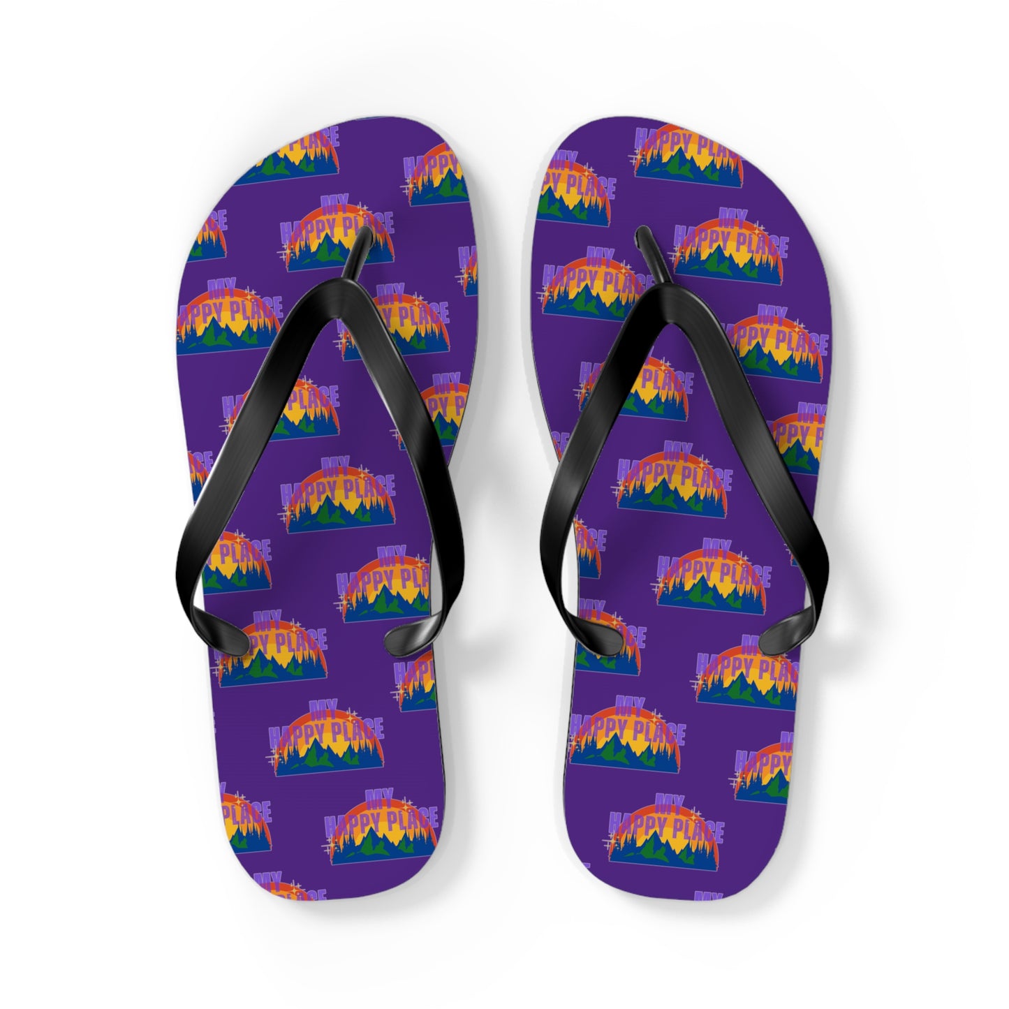 Happy Place Flip Flops in Purple