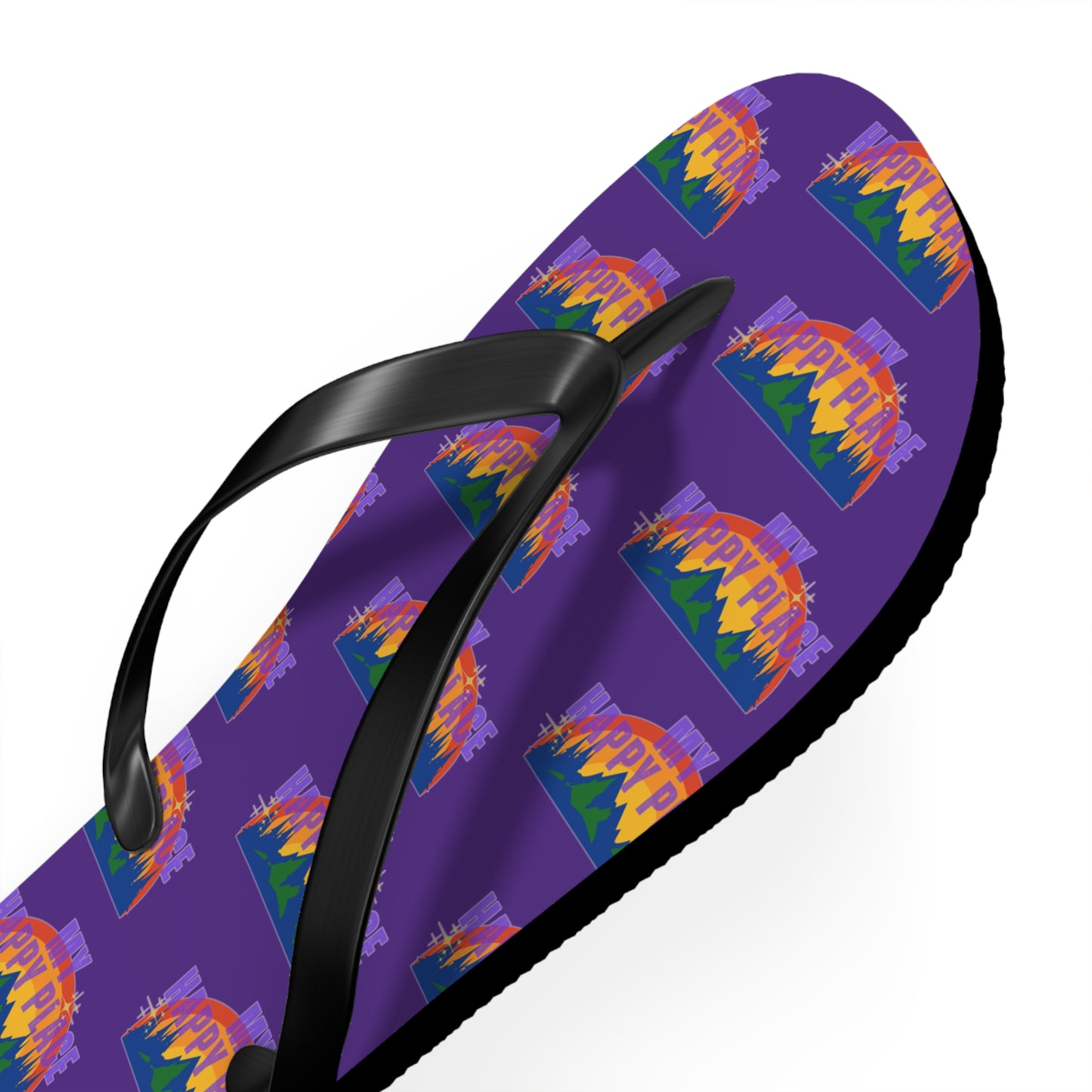 Happy Place Flip Flops in Purple