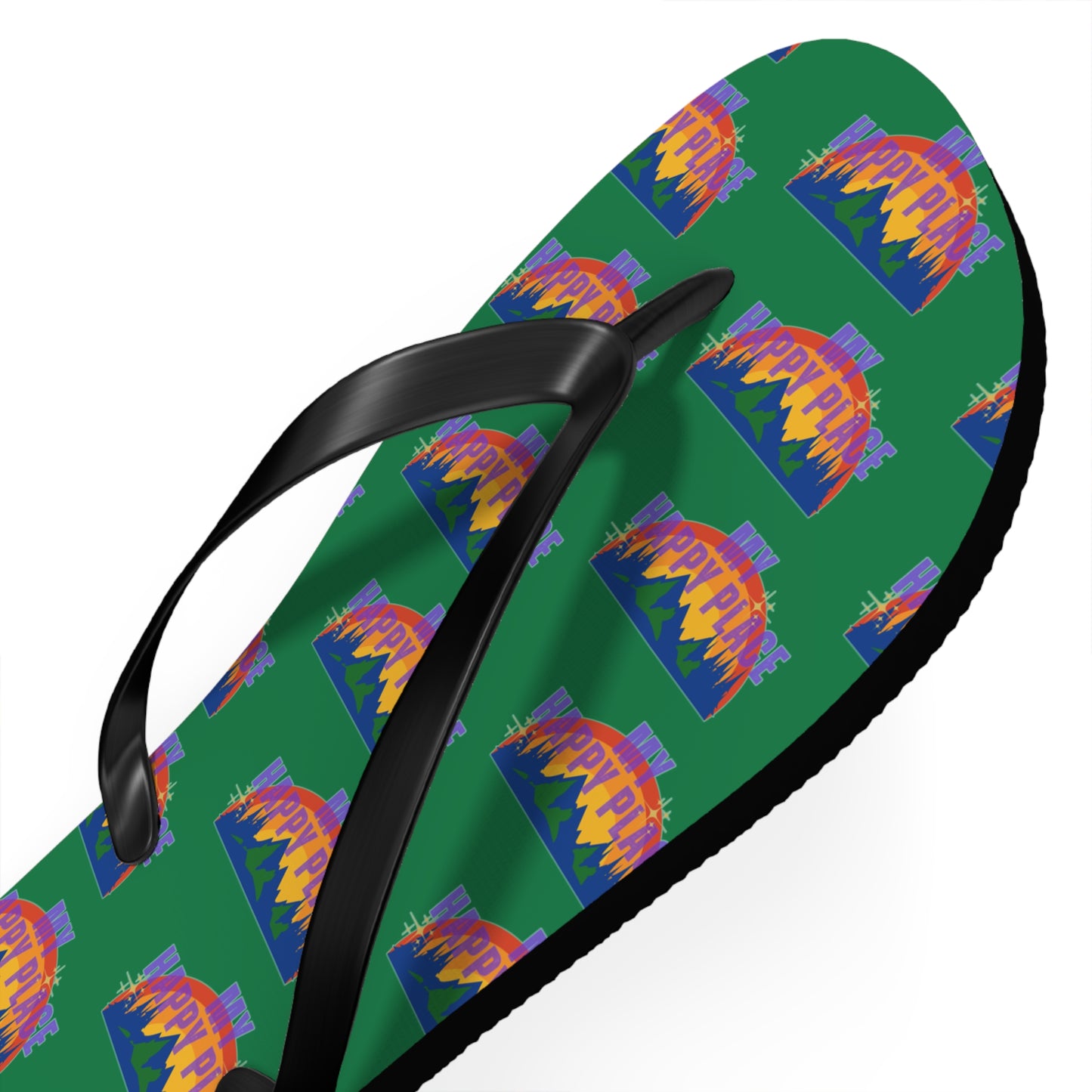 Happy Place Flip Flops in Green