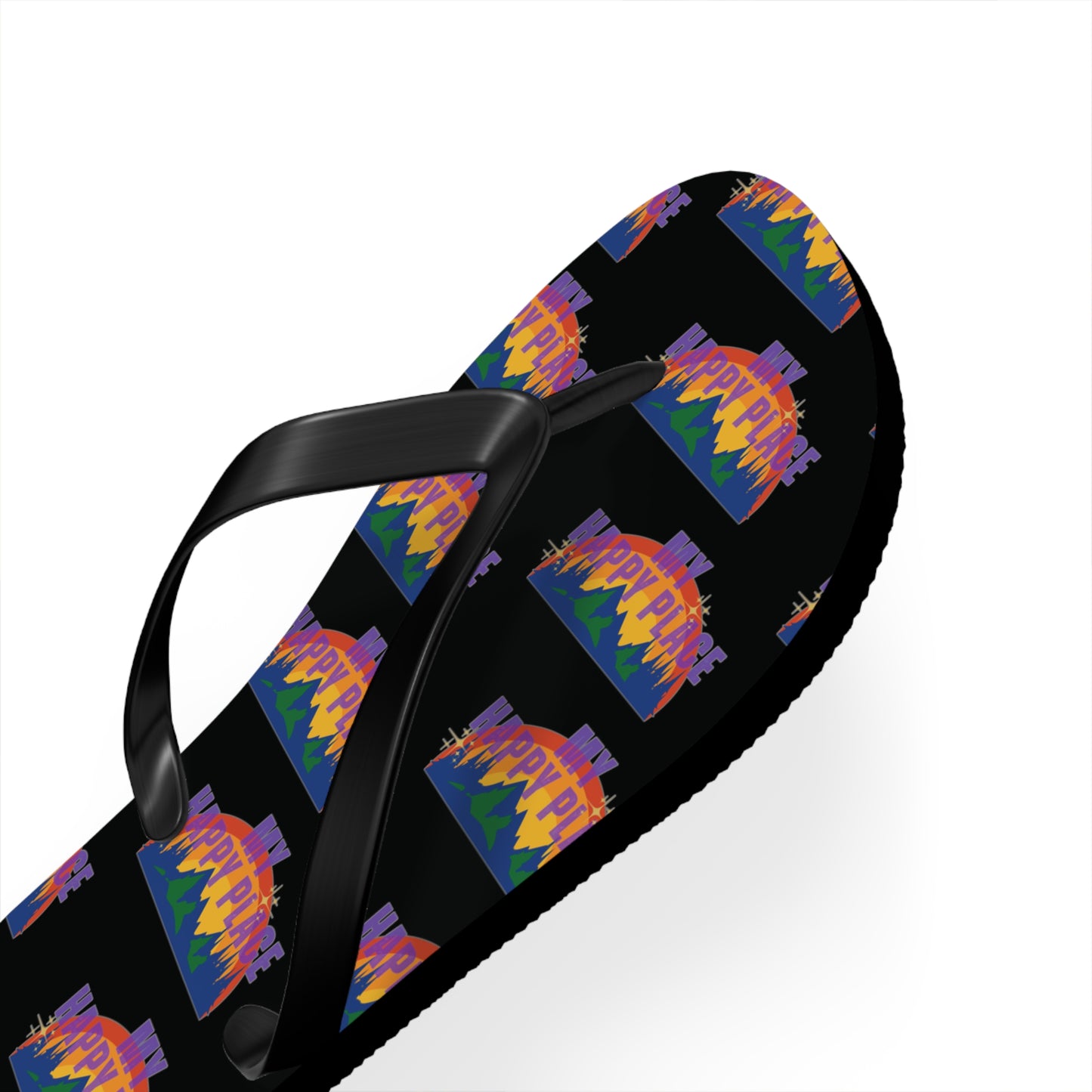 Happy Place Flip Flops in Black