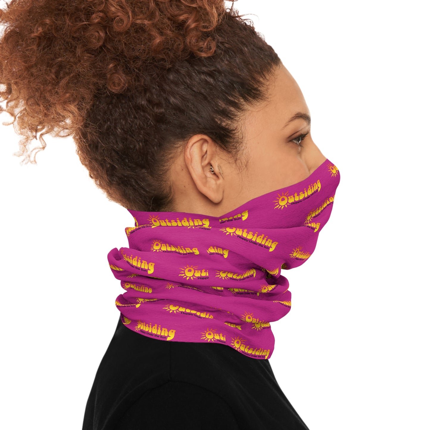 Outsiding Neck Gaiter in Pink