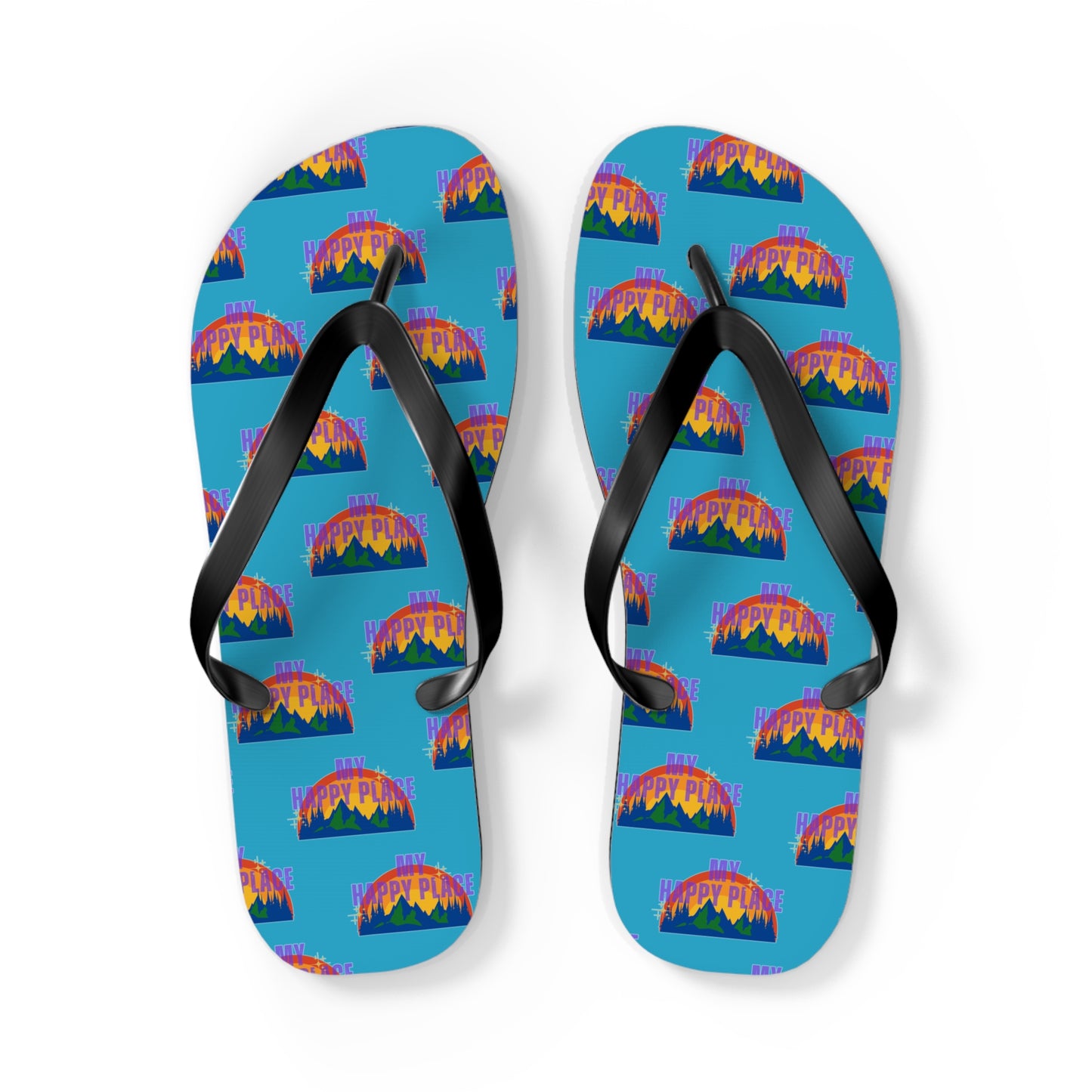 Happy Place Flip Flops in Turquoise