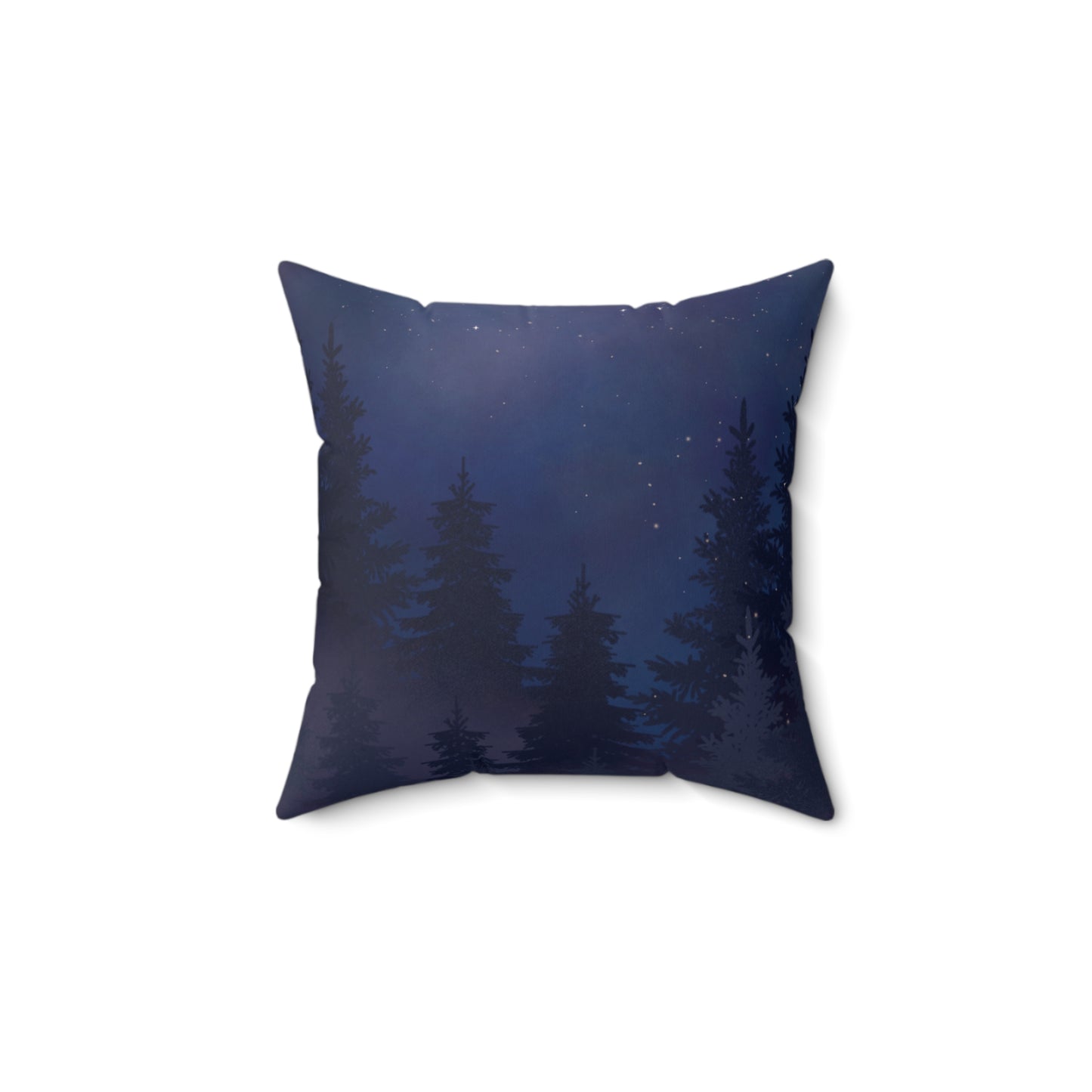 Forest Night Square Pillow