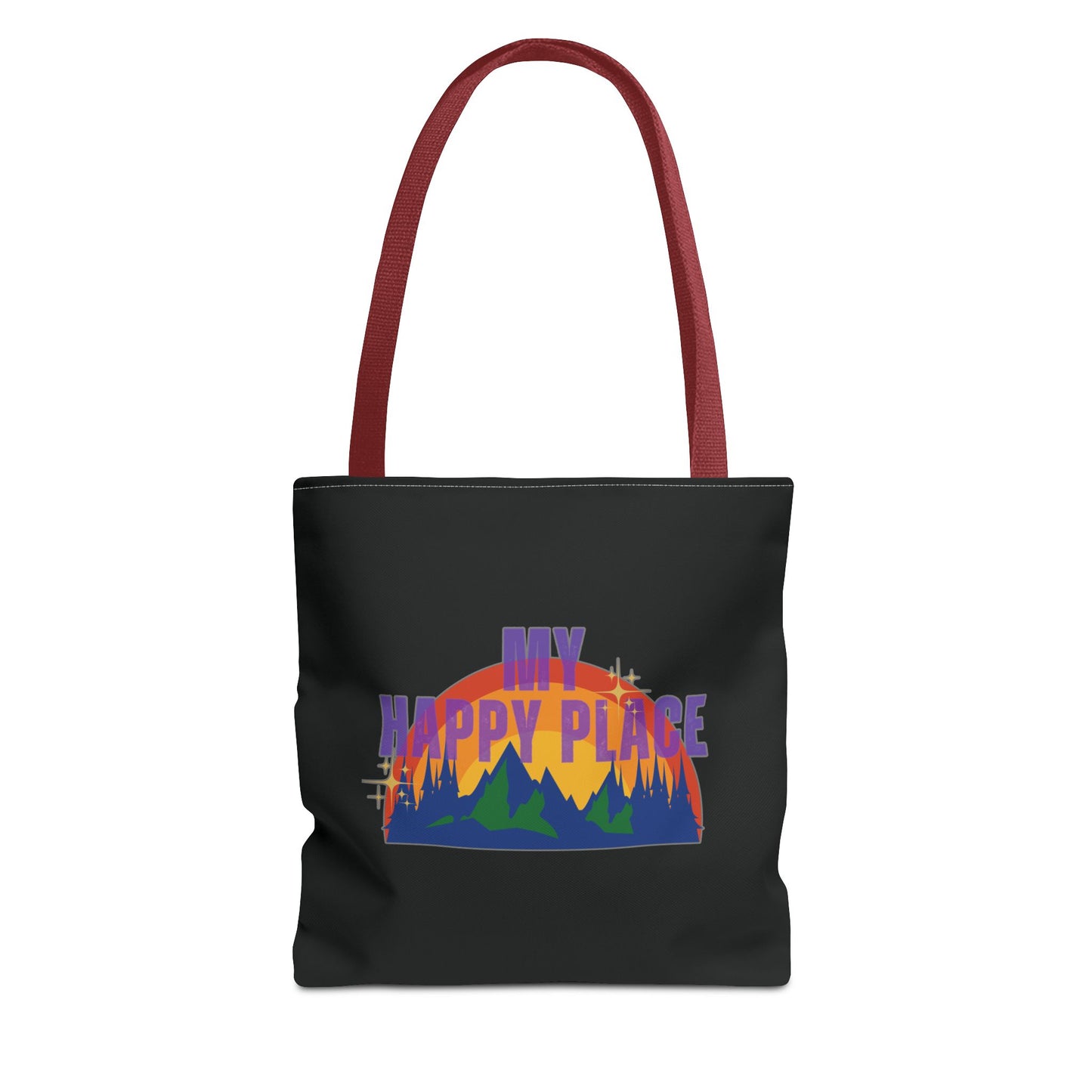 Happy Places Tote Bag in Black