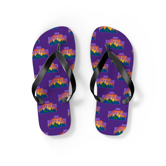 Happy Place Flip Flops in Purple