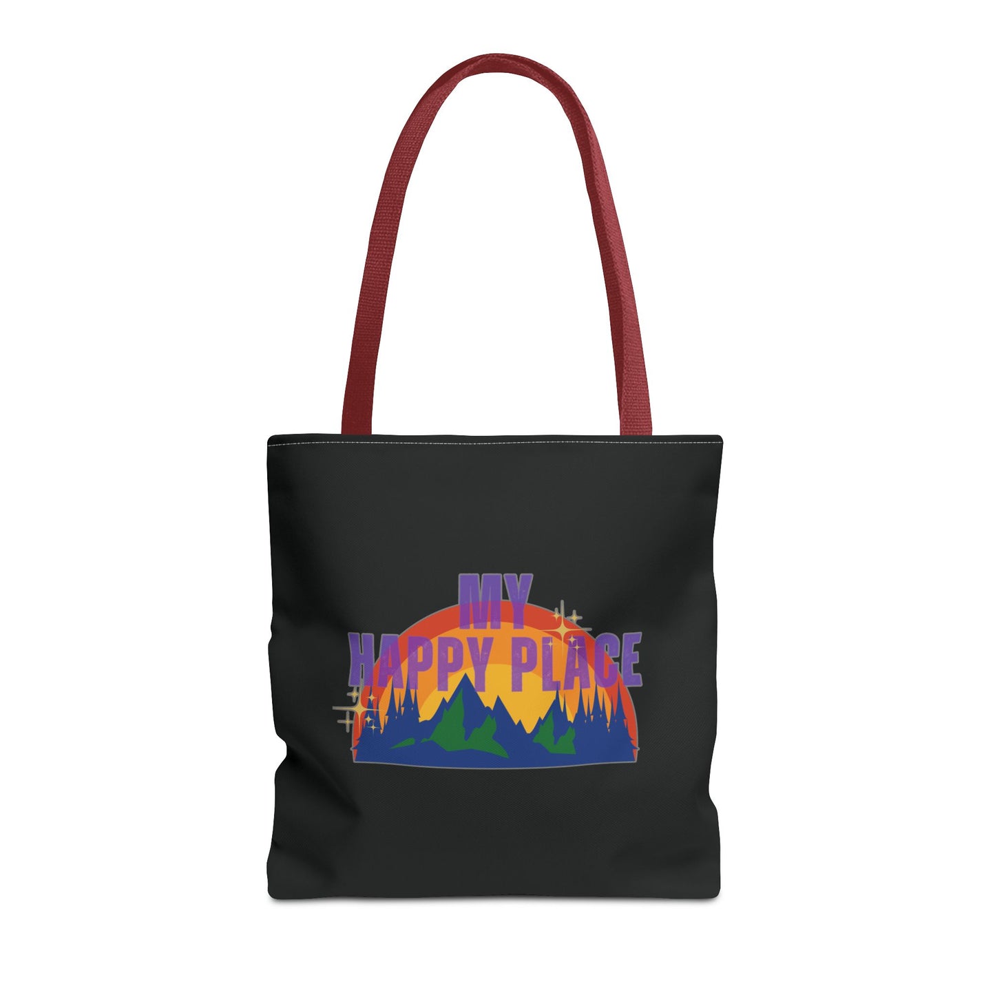 Happy Places Tote Bag in Black