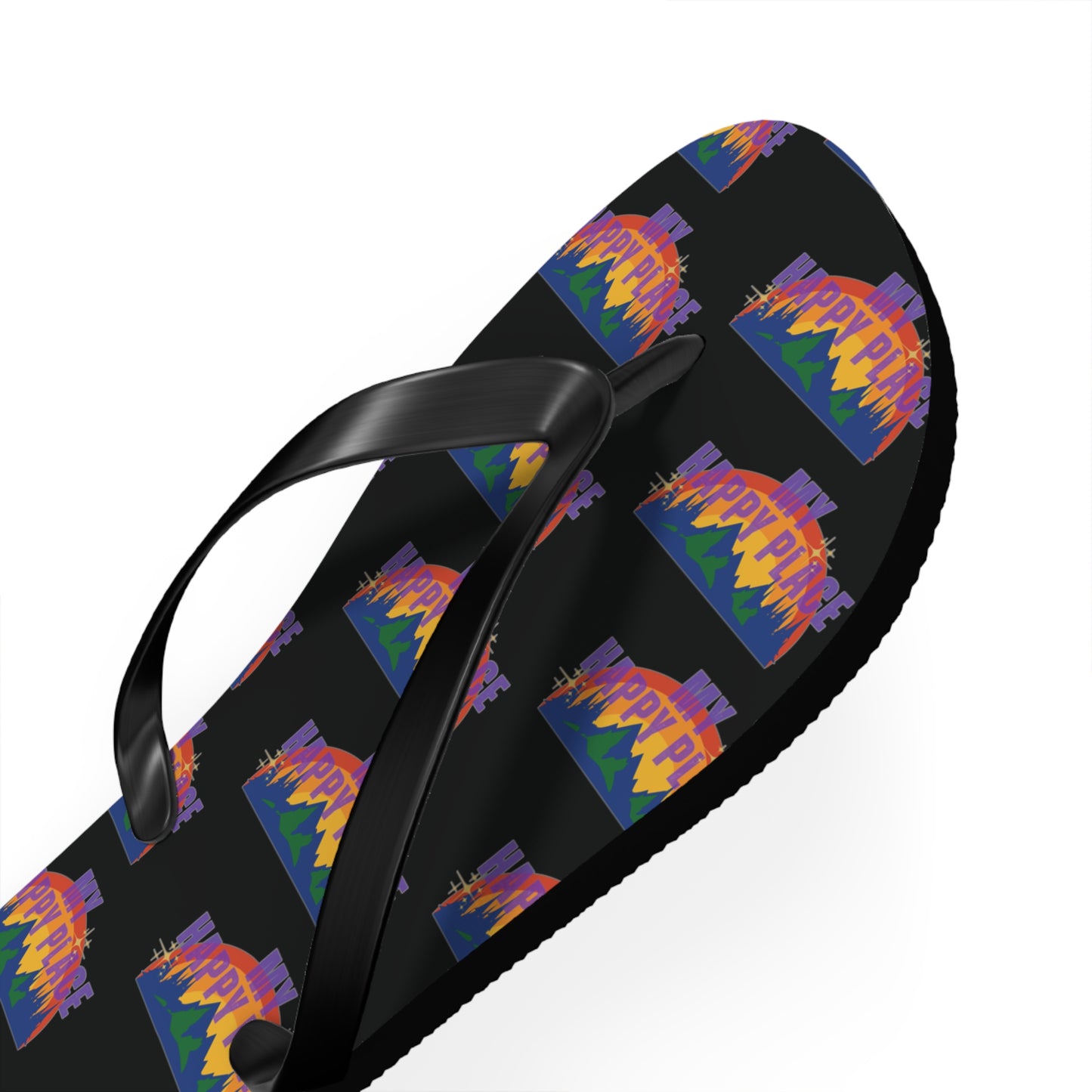 Happy Place Flip Flops in Black