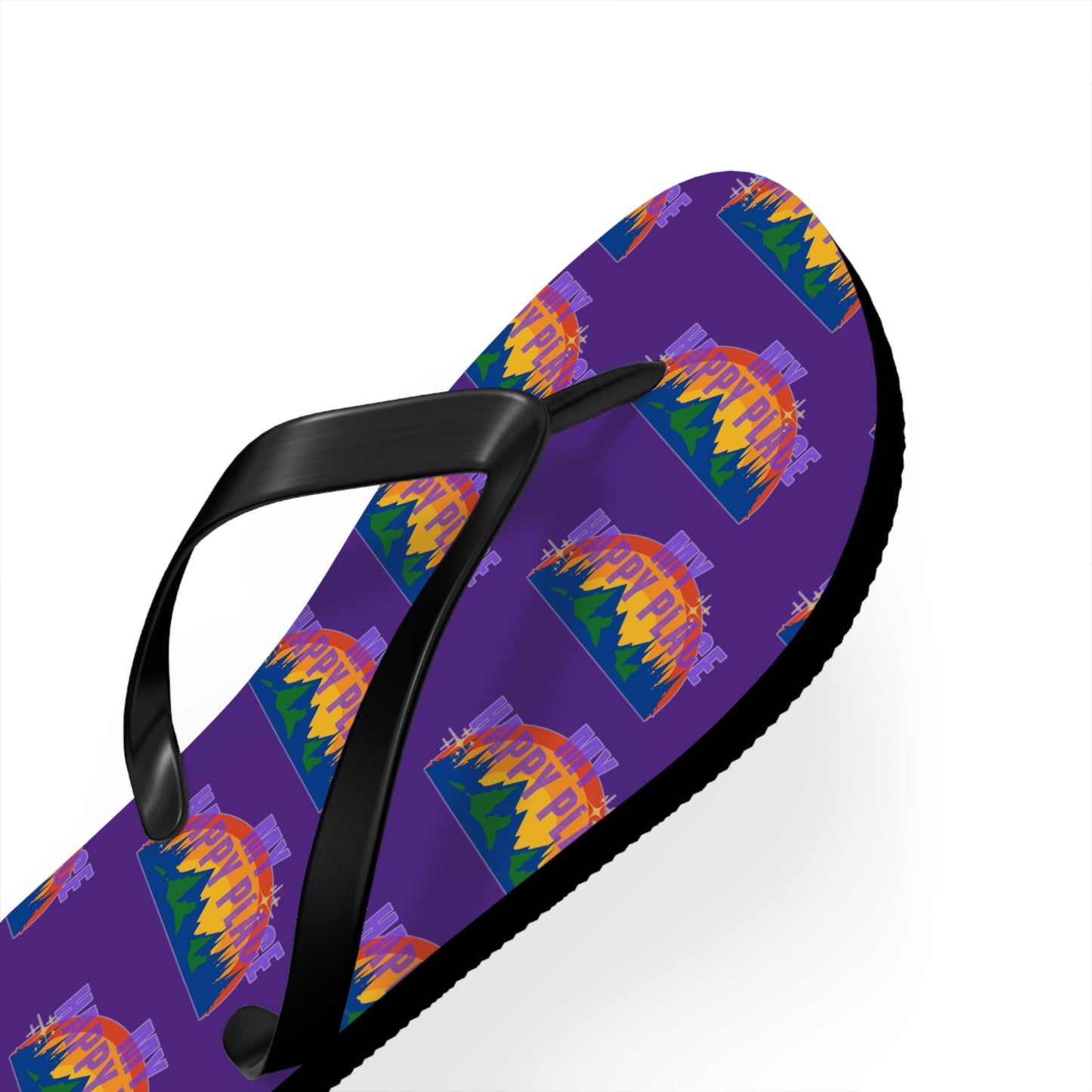 Happy Place Flip Flops in Purple