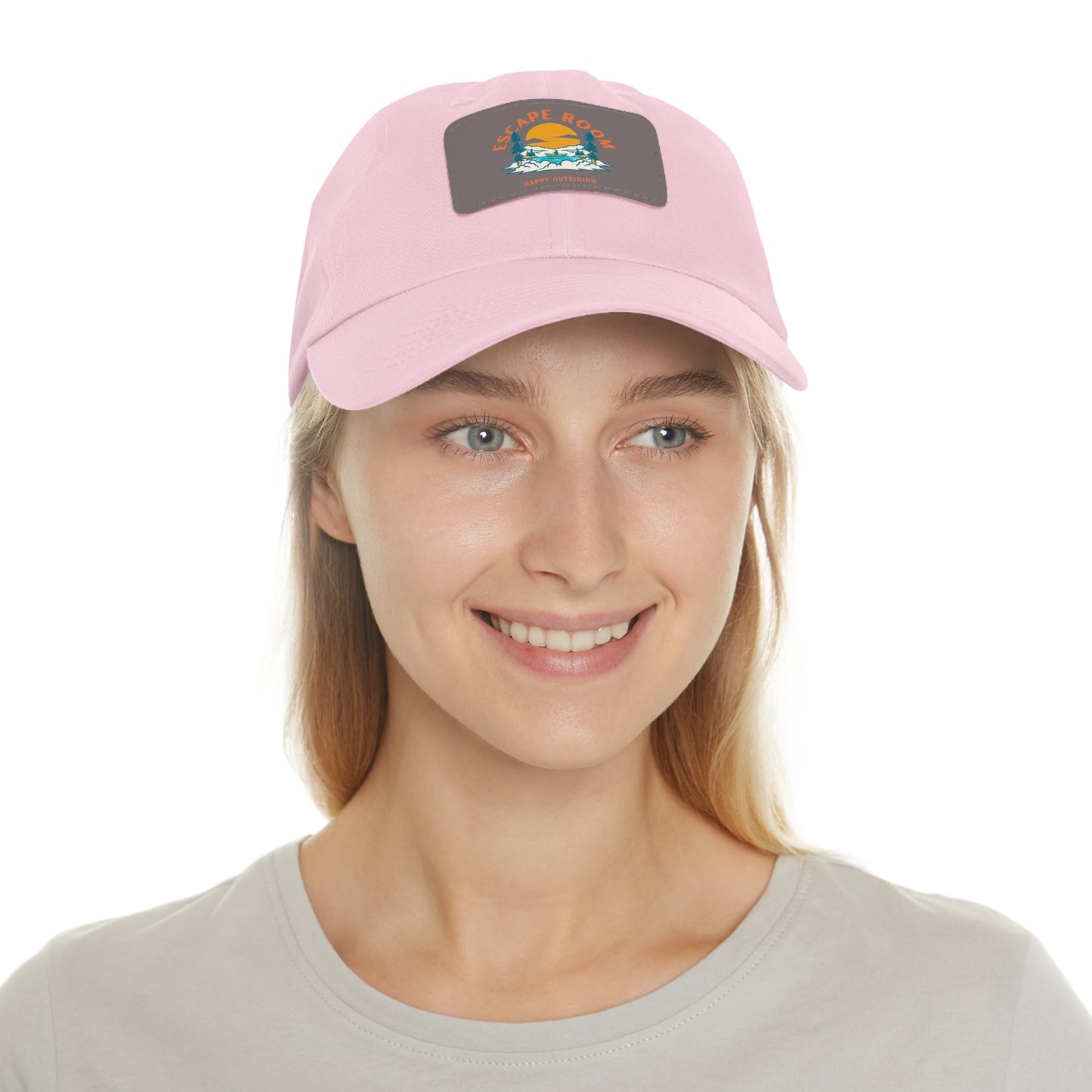 Escape Room Dad Hat with Rectangular Leather Patch