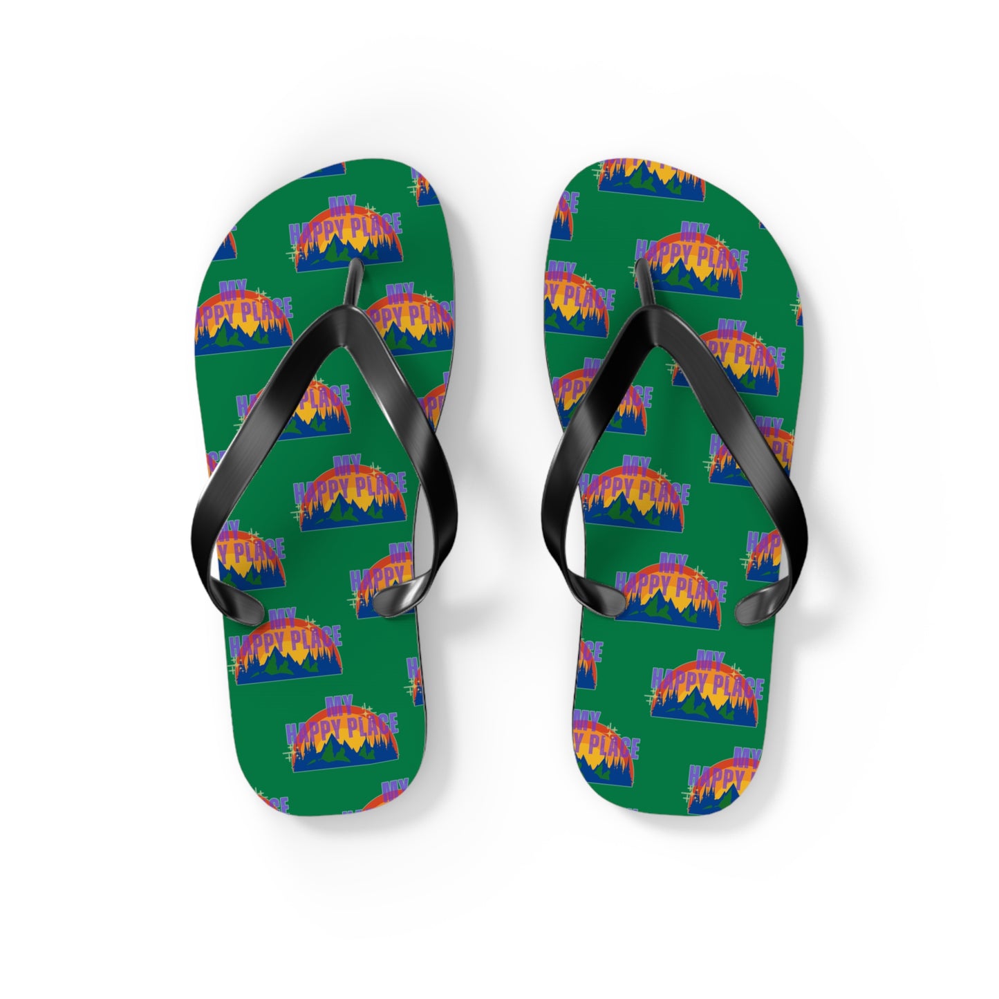 Happy Place Flip Flops in Green