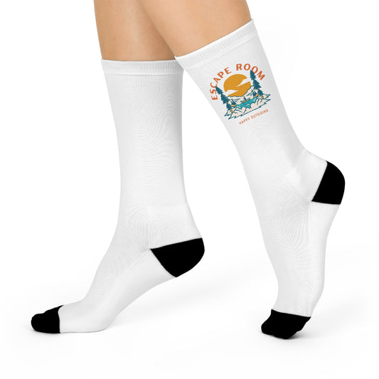 Escape Room Crew Socks in White