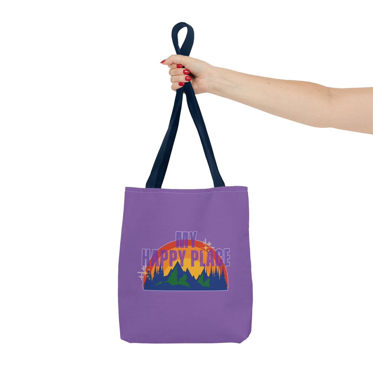 Happy Places Tote Bag in Purple