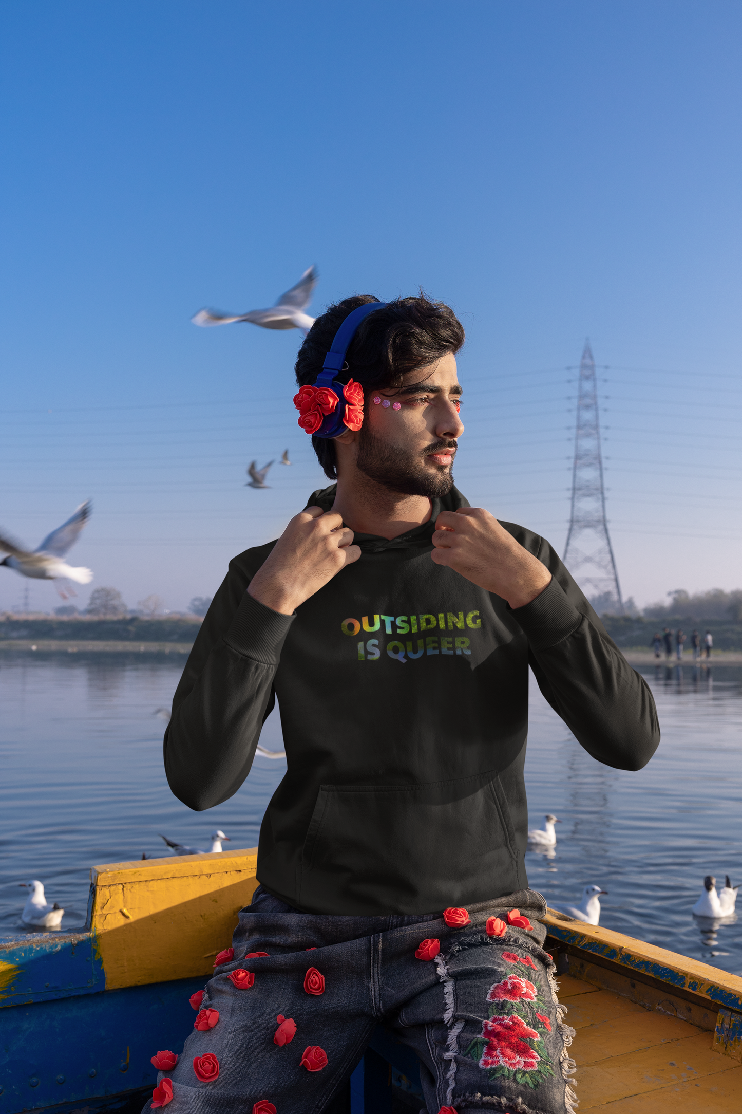 Outsiding is Queer - Rainbow Hoodie