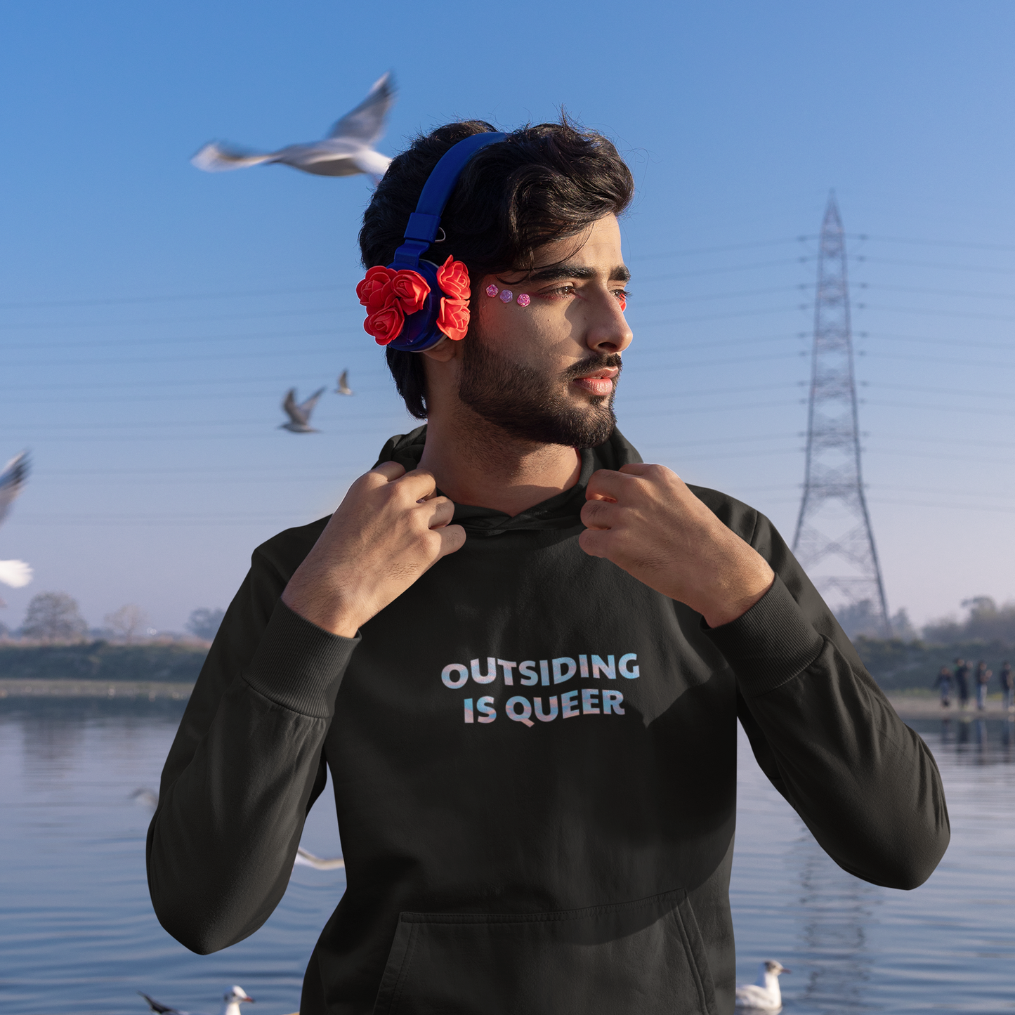 Outsiding is Queer - Trans Hoodie