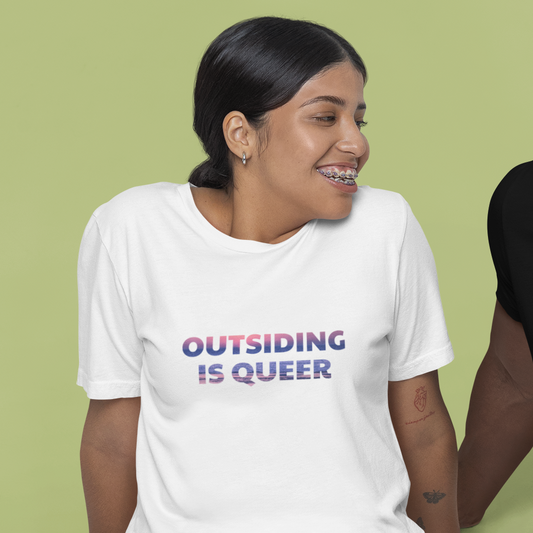 Outsiding Is Queer Tee - Sunset