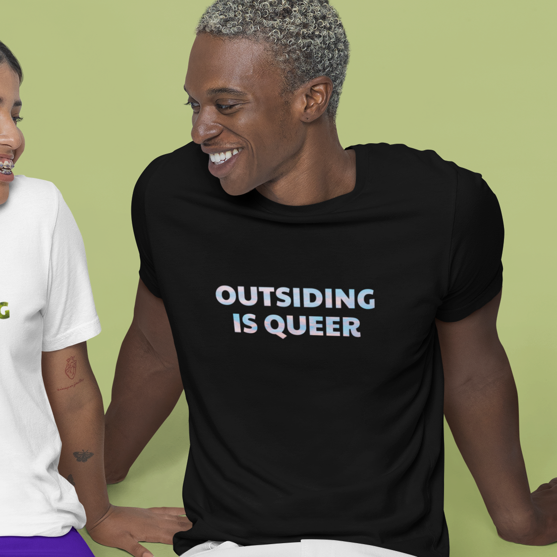 Outsiding Is Queer Tee - Trans