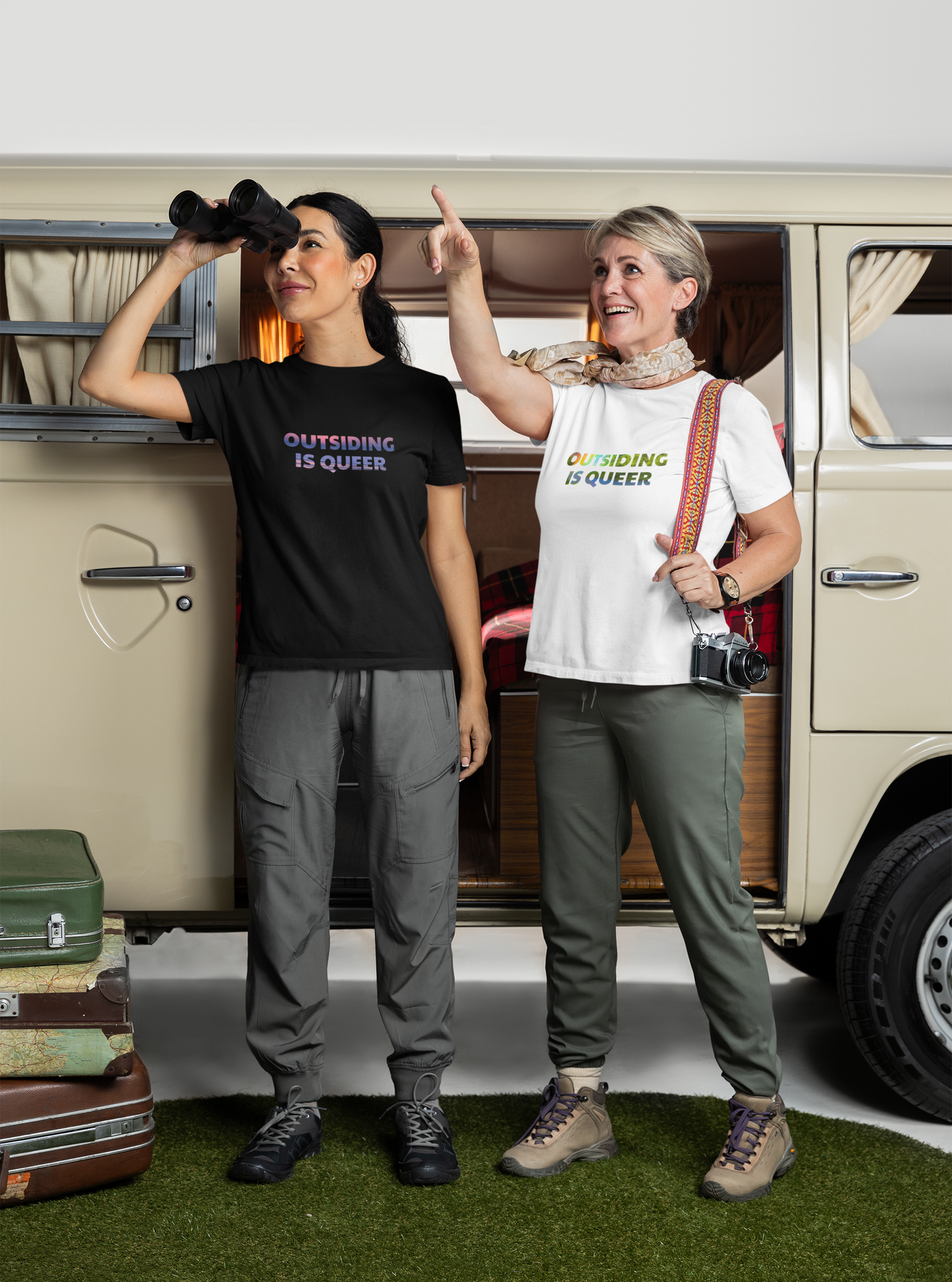 Outsiding Is Queer Tee - Sunset